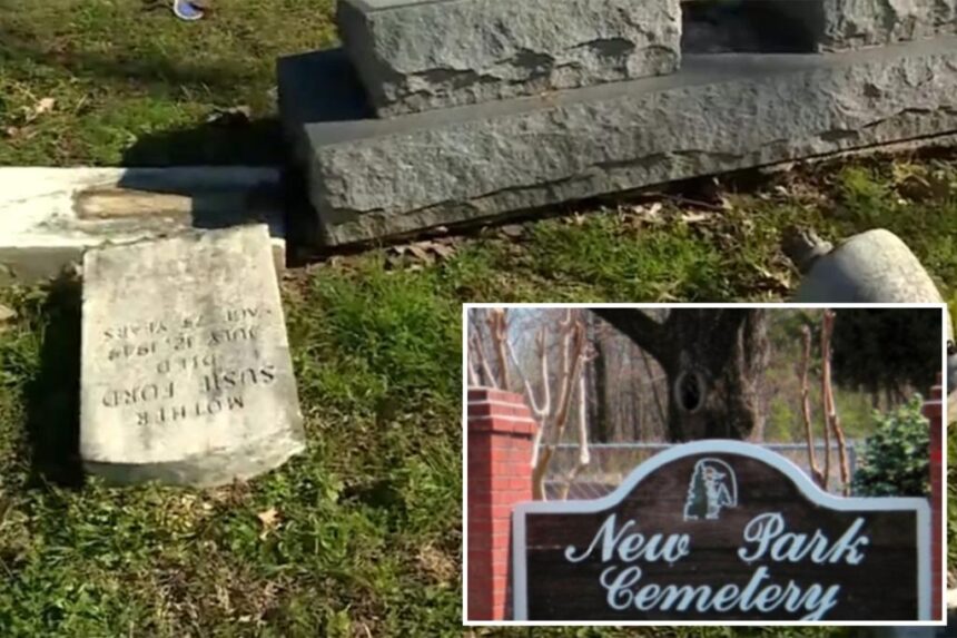 Fired cemetery employees hijack truck and mow down 170 headstones in wild graveyard rampage