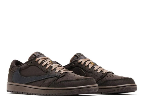 The Travis Scott x Air Jordan 1 Low OG Velvet Brown Is Here