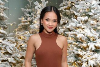 Jenn Tran Turns Up the Heat in Sexy Hip-Baring Dress at Revolve Party