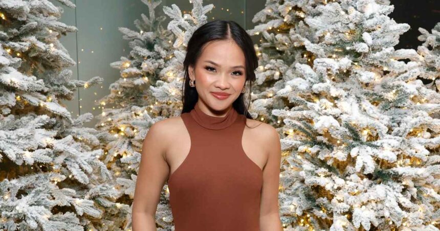 Jenn Tran Turns Up the Heat in Sexy Hip-Baring Dress at Revolve Party