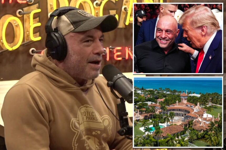 Joe Rogan hints he will record podcast from Mar-a-Lago with Trump as 'walk-on' guest -- after refusing to travel for Harris