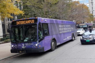 Northwestern shuttle bus struck by bullet on North Side, school says