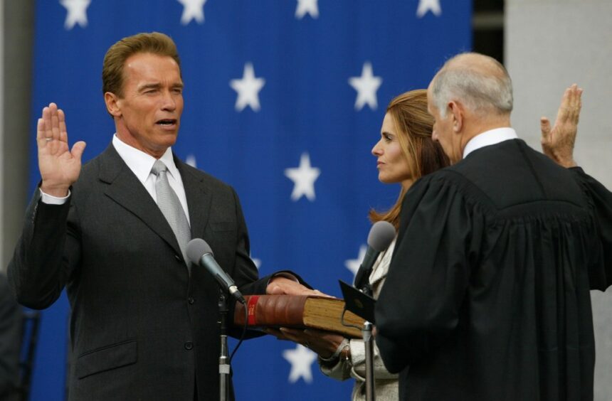 November 17, Arnold Schwarzenegger sworn in as California governor