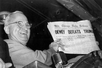 November 2, Truman defeats Dewey