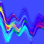 Multicolored wavy lines