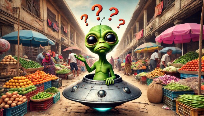 An economically illiterate Martian wonders what these buyers and sellers can be doing