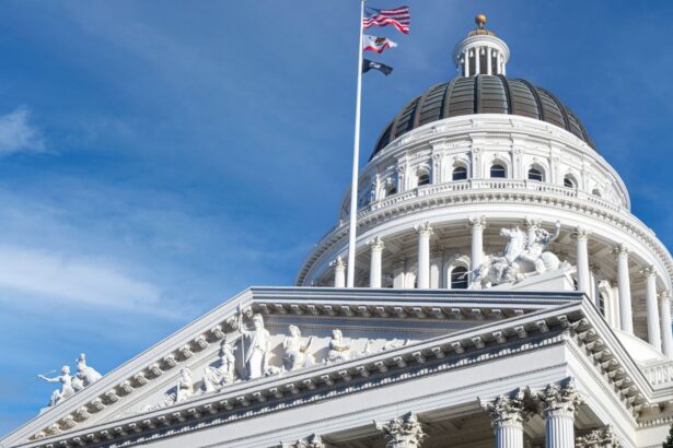 The California State Capitol in Sacramento, California.