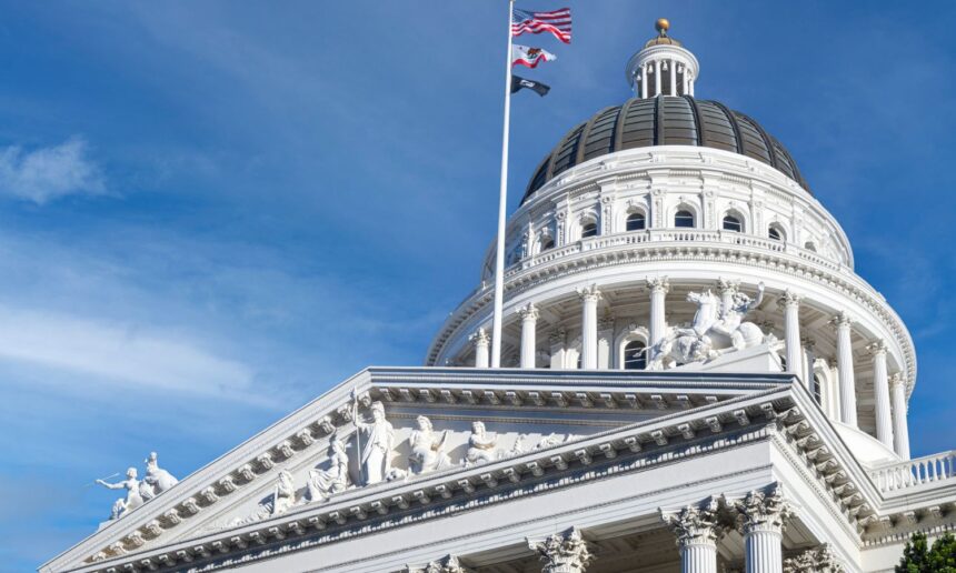 The California State Capitol in Sacramento, California.