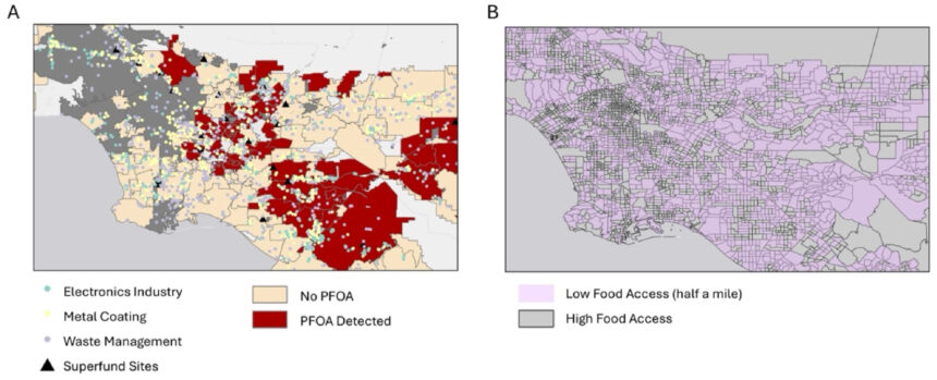 Study finds health disparities in PFAS levels linked to drinking water, food access and industrial pollution