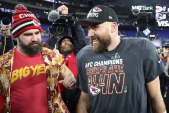 Travis Kelce says brother Jason was ‘defending’ their family in phone-smashing incident