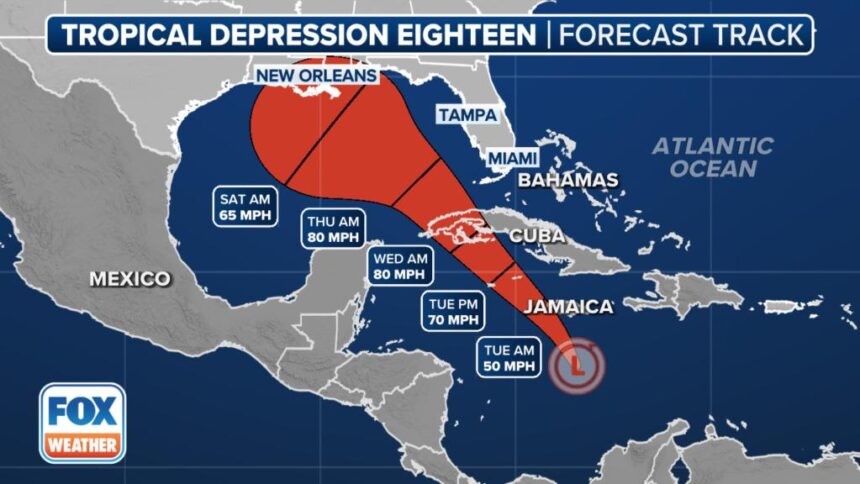 Tropical Depression 18 likely strengthening into Hurricane Rafael, hit Gulf Coast