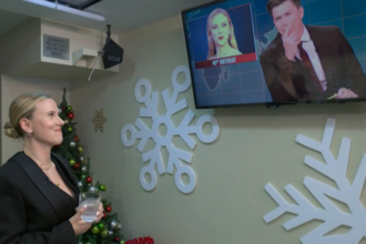 Colin Jost Tells Scarlett Johansson Jokes on Weekend Update As She Watches Backstage