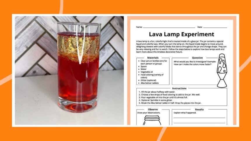 DIY Lava Lamp Experiment: How-To Plus Free Worksheet