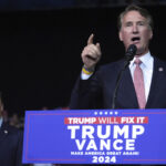 Virginia Gov. Glenn Youngkin speaks at a campaign rally for Donald Trump on Nov. 2 in Salem, Virginia.