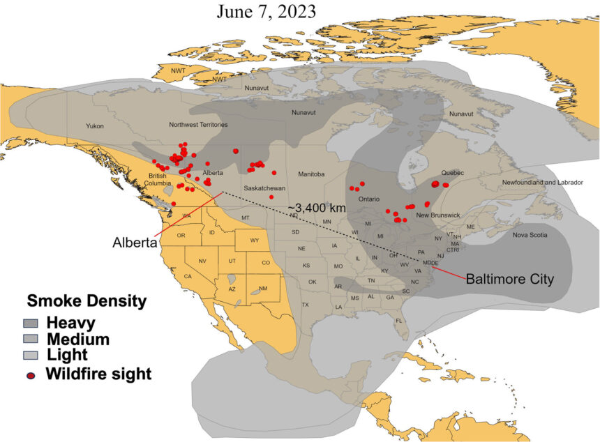 Exposure to remote wildfire smoke linked to increased medical visits for heart and lung problems