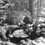 From left, Egyptian President Anwar Sadat, Carter and Israeli Prime Minister Menachem Begin meet at Camp David on Sept. 6, 1978. The three leaders hammered out a historic peace agreement.