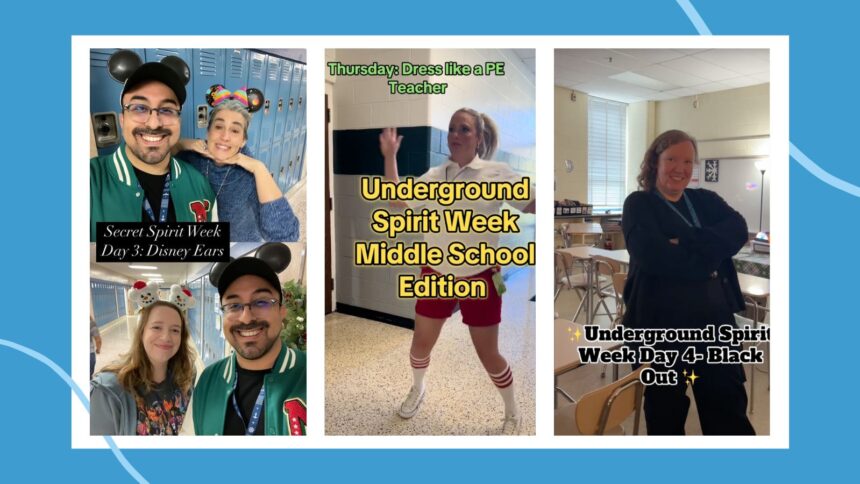 TikTok examples of underground spirit week