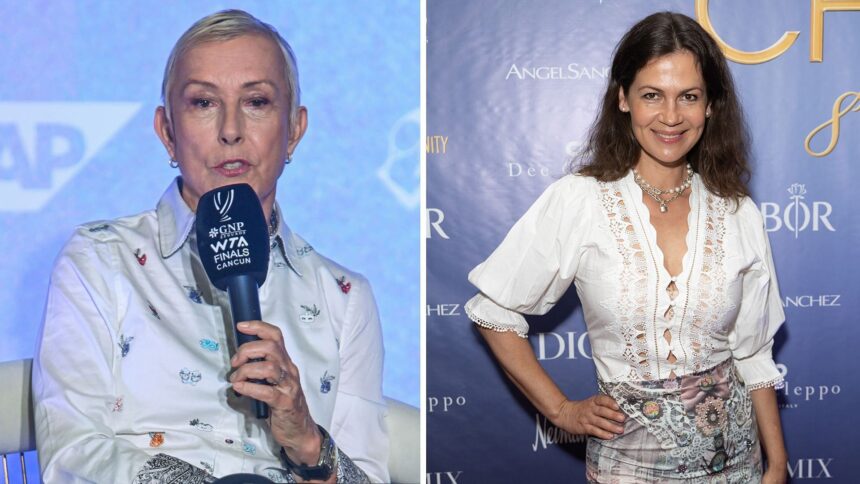 Martina Navratilova (L) and Julia Lemigova (R); (Source - Getty Images)