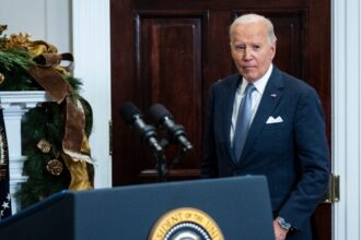 President Joe Biden delivers remarks on the latest developments in Syria from the Roosevelt Room of the White House on December 9, 2024 in Washington, DC.