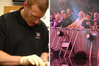 The star needed assistance from WWE personnel following the match (via WWE