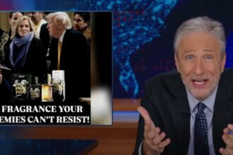 Jon Stewart Slams Trump for His Fragrance Ad Featuring Jill Biden