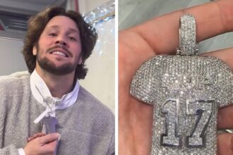 Josh Allen's MVP Chain Features White Gold, 27 Carats Of Diamonds