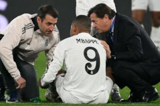 Kylian Mbappe injury: Real Madrid star exits Champions League game against Atalanta in first half