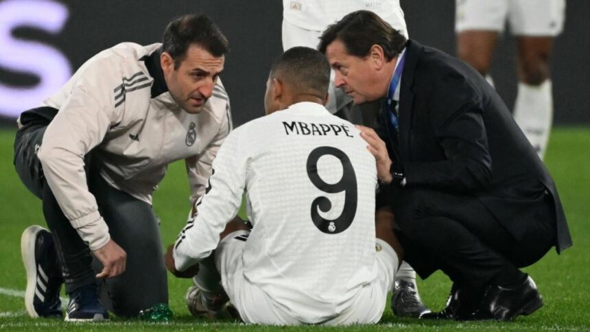 Kylian Mbappe injury: Real Madrid star exits Champions League game against Atalanta in first half