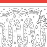 Lunar New Year Coloring Page 2025