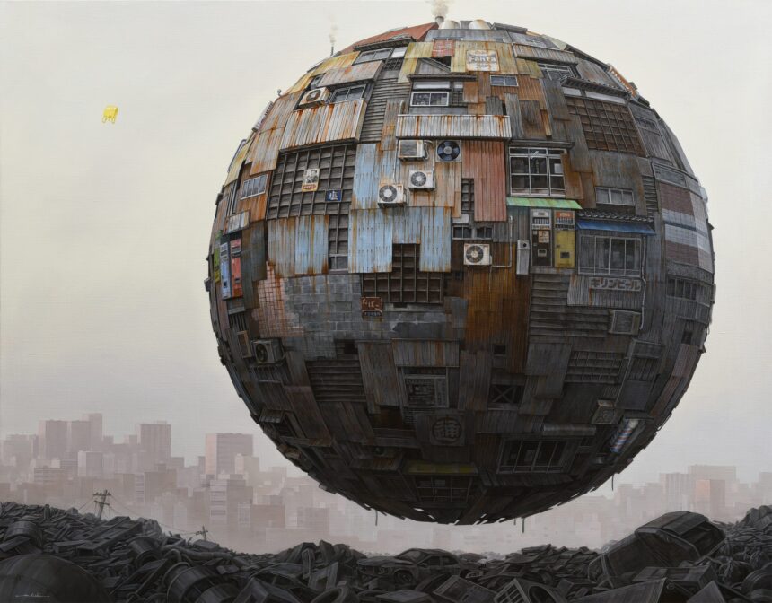 Masakatsu Sashie’s Mysterious Spheres Hover Over Post-Apocalyptic Landscapes — Colossal