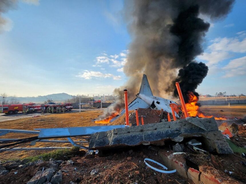 Multiple casualties after runway crash in South Korea