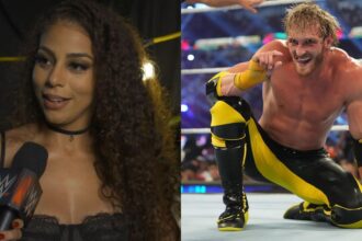 Samantha Irvin (left), Logan Paul (right) (Image Credits: WWE.com)