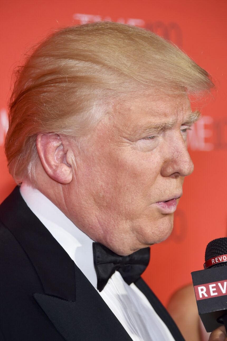 Trump attends 2016 Time 100 Gala at the Times Warner Center on April 26, 2016, in New York City.