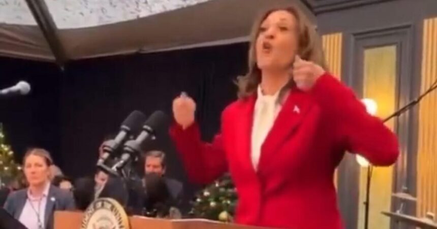 Too Much Eggnog? Kamala Harris Looks Sloshed at Christmas Party in DC (VIDEO) | The Gateway Pundit