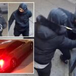 Video shows bumbling burglars using crowbar to break into NYC drug store — but they fled empty-handed