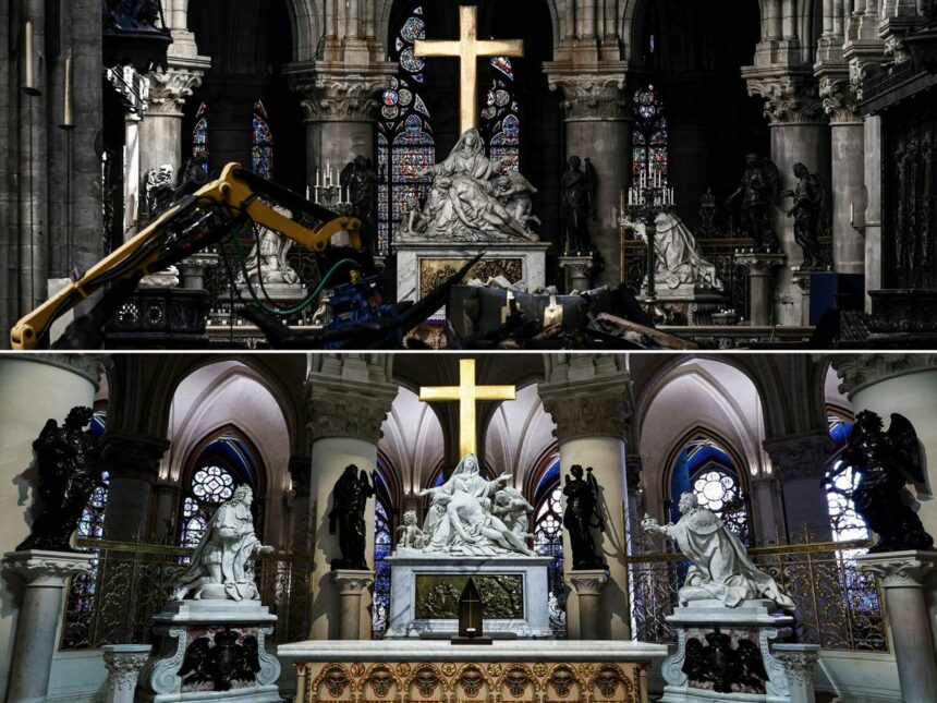 See Inside Notre-Dame Cathedral in These Breathtaking Images of Its Newly Unveiled Interior