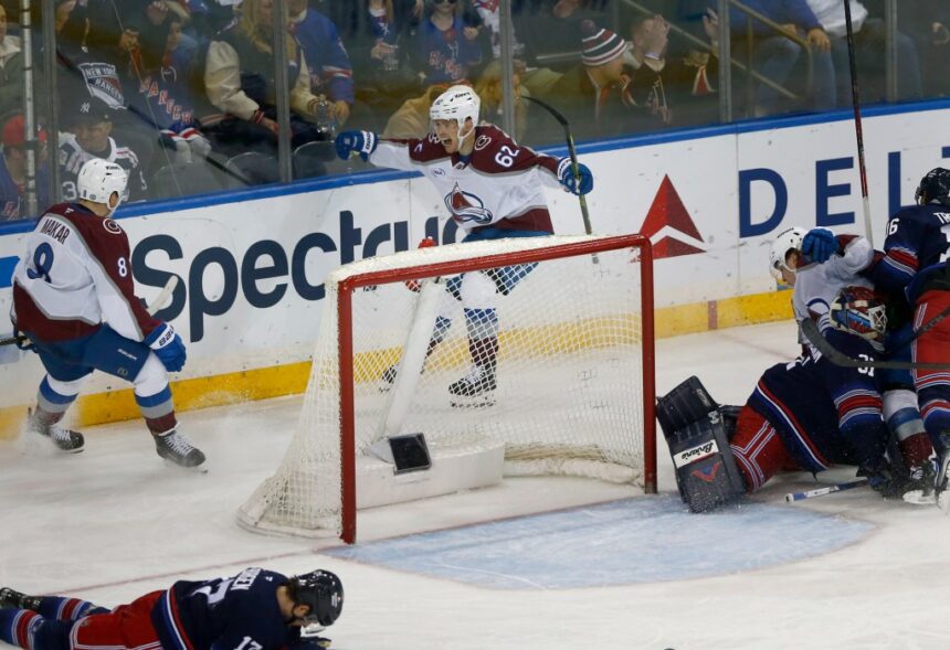 Cale Makar scores twice as Avalanche beat Rangers, 5-4