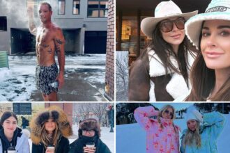 Celebs Vacaying In Aspen ... Strike A Froze!