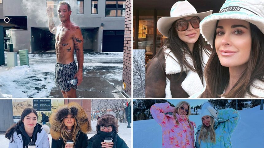 Celebs Vacaying In Aspen ... Strike A Froze!