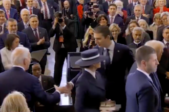 Class: Barron Trump Walks Over to Shake Joe Biden's Hand | The Gateway Pundit