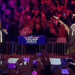 Donald Trump Dances with Village People During Victory Rally