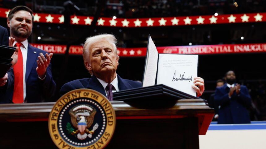 Trump signs executive orders on inauguration day January 20 2025