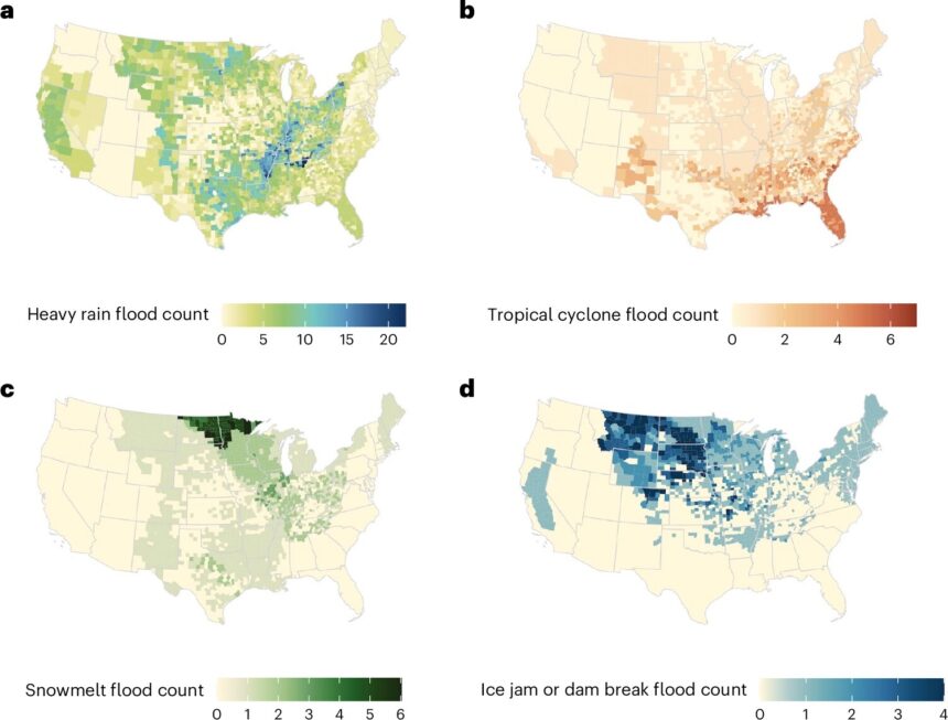 Floods associated with 25% rise in US deaths from several major causes