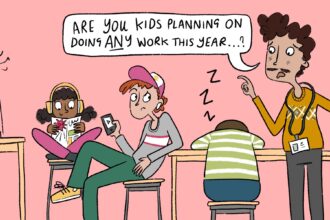 Illustrations of high school students need reset