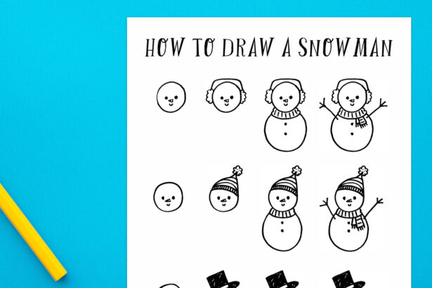 How To Draw a Snowman (Free Printable + Video)