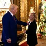 Italian PM Giorgia Meloni's Surprise Visit To Trump At Mar-a-Lago