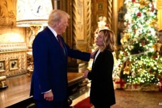 Italian PM Giorgia Meloni's Surprise Visit To Trump At Mar-a-Lago