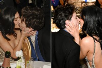 Kylie Jenner and Timothée Chalamet Share Big Kiss During Golden Globes