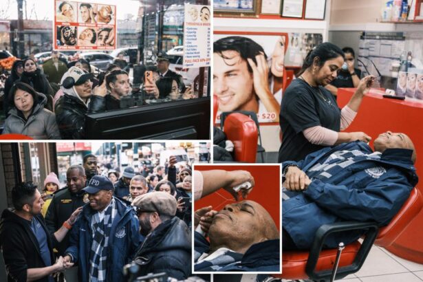 Mayor Adams gets eyebrows threaded in visit to NYC ‘Market of Sweethearts’ he says has been cleaned up of crime, prostitution