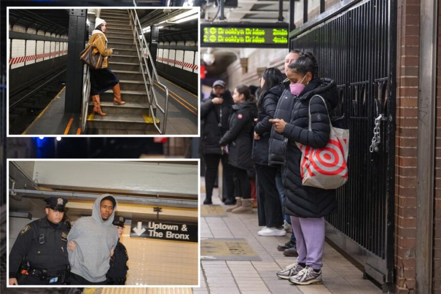 NYC straphangers hug the walls inside subway stations in wake of spiraling transit crime